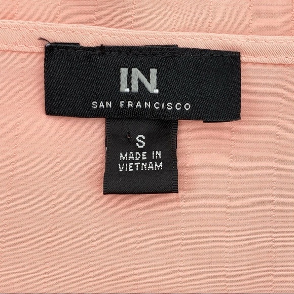 I.N. San Francisco Pink Split-Flutter Sleeve Peplum Blouse Top Size Small - Picture 6 of 8